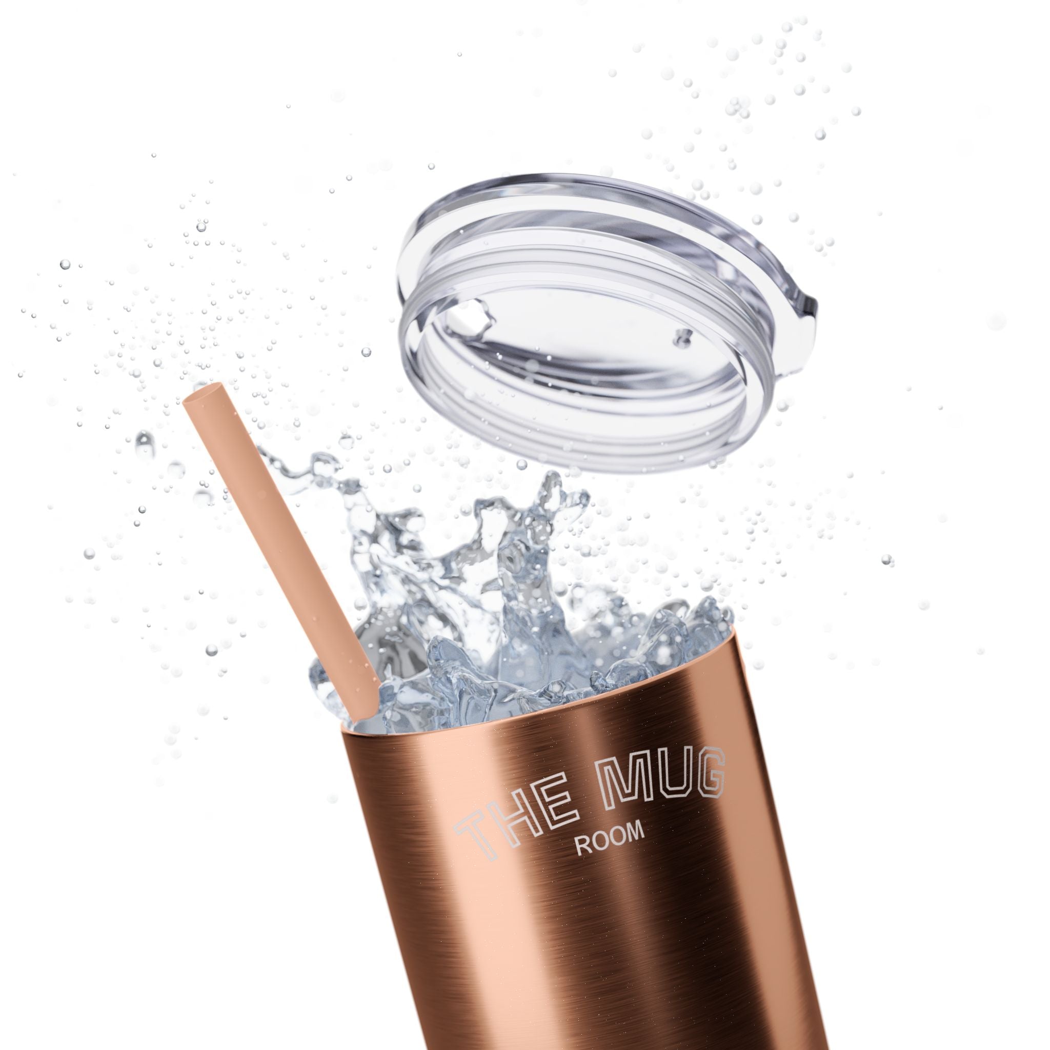 Skinny 20oz Straw Tumbler – 'The Mug Room' Minimalist Insulated Travel Cup